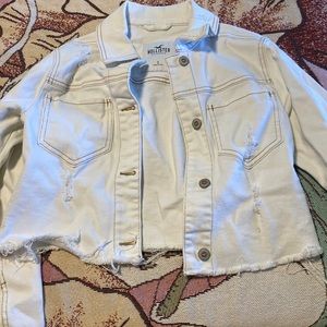 white distressed denim jacket